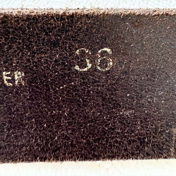 Amish Handcrafted Western Embossed Basket Weave Leather Belt Made in USA Sz 36 - Picture 10 of 10